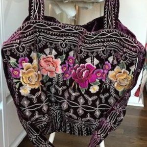 Johnny Was Velvet Tote